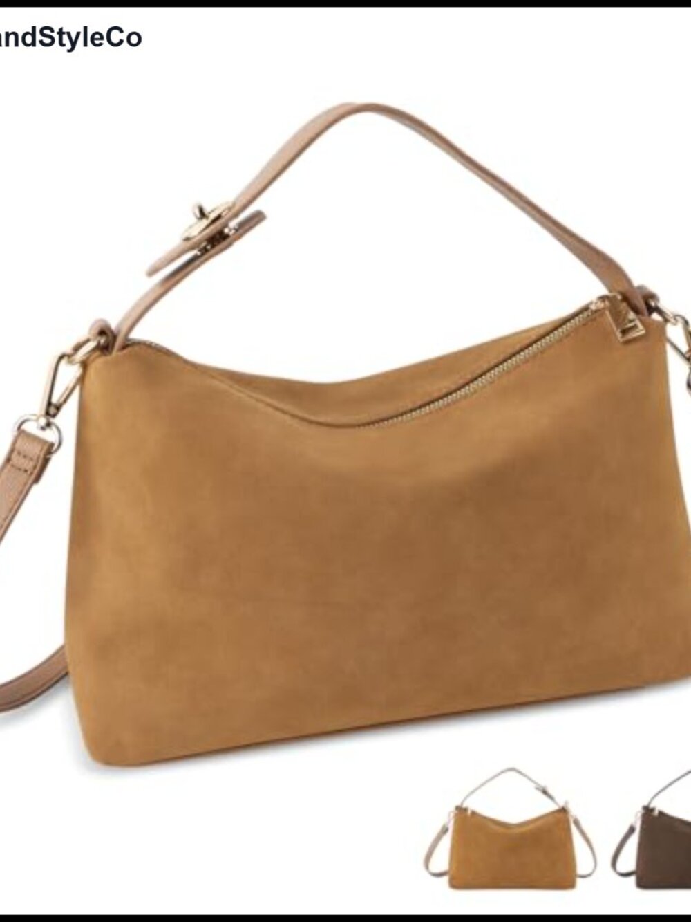 Suede Leather Tote Bag Women Hobo Crossbody Shoulder Satchel Handbag